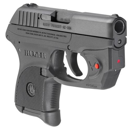 pistola defensa Luger LCP con laser rojo