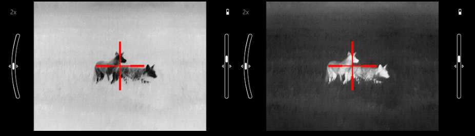 diferentes modos visión térmica visor ATN Mars LT