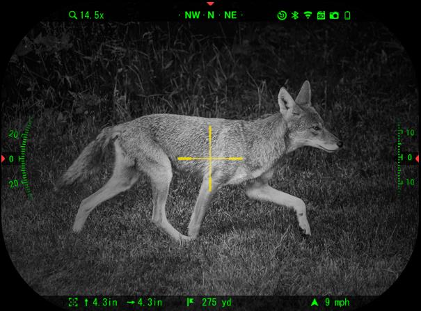 reticula del visor termico atn x sight gen5 5-25x